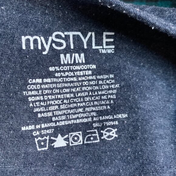 mySTYLE - Gray Tank Top with white flower print - banded neckline - Medium - Picture 8 of 8